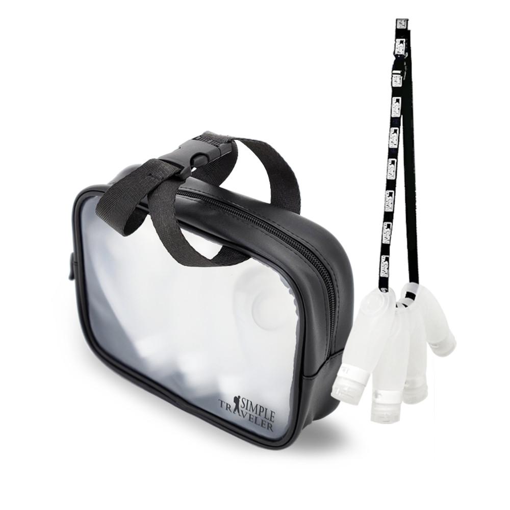 심플트레블러 여행용키트 화장품공병 4개 세면도구파우치 세트