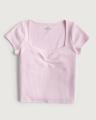 Waffle Pinch-Front Baby Tee