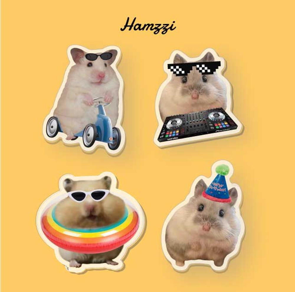 귀여운 햄스터 아크릴 그립 톡홀더 스마트톡
