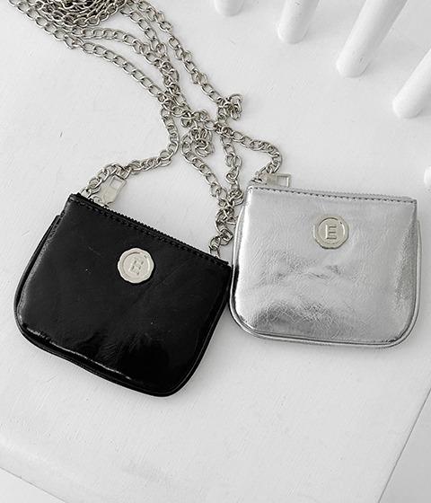 (당일출고) 어텀 가죽 체인 미니멀 마이크로 크로스백