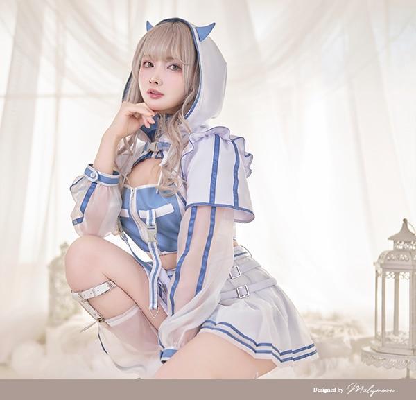 [Same-day shipping]..Angel neighborhood..Gaming Devil Girl《Halloween Cosplay 6-piece set》【Malymoon】[9940]