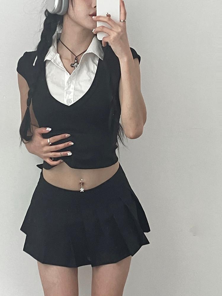 layered shirt top |레이어드 셔츠 탑