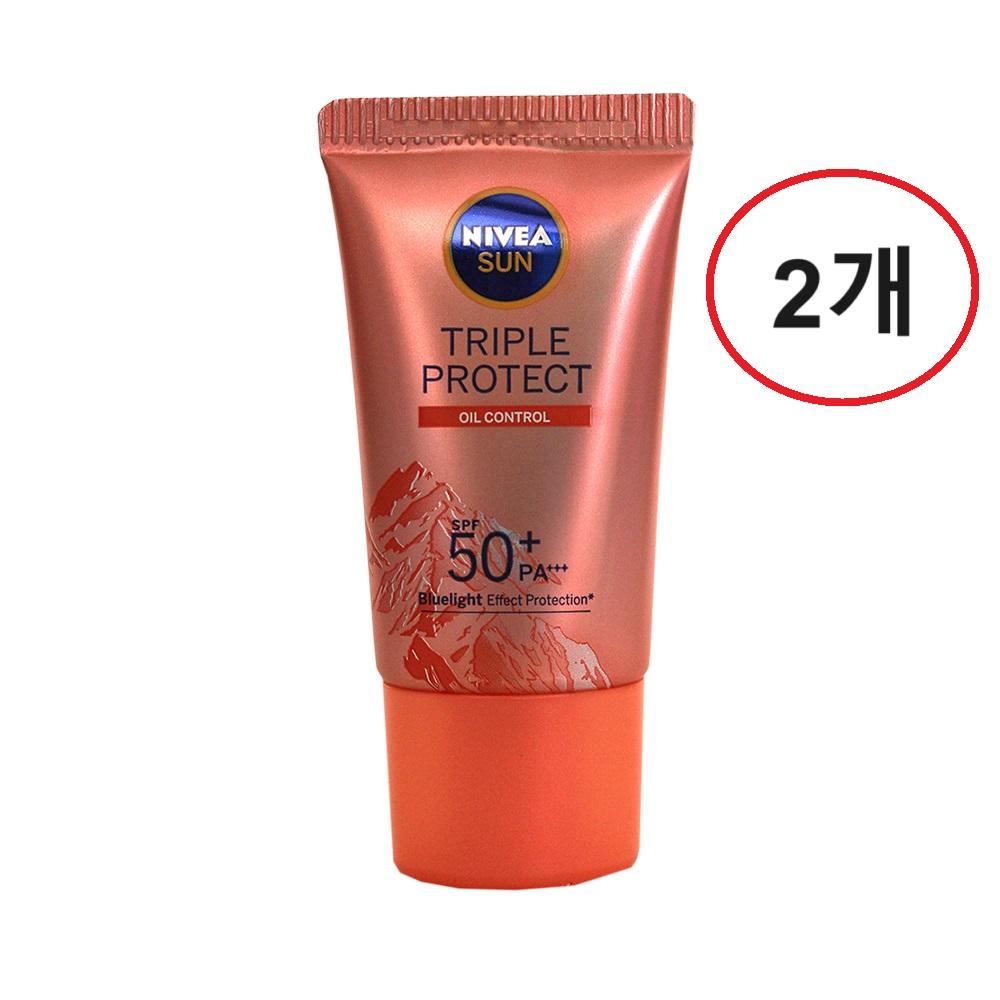 니베아 선 페이스 오일 컨트롤 선 베이스 SPF50+ PA +++, 40ml, 2개