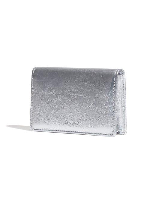 CRINKLE NAME POCKET - SILVER
