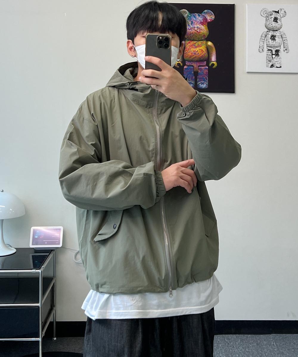 투웨이 오버핏 후드 윈드자켓 4C