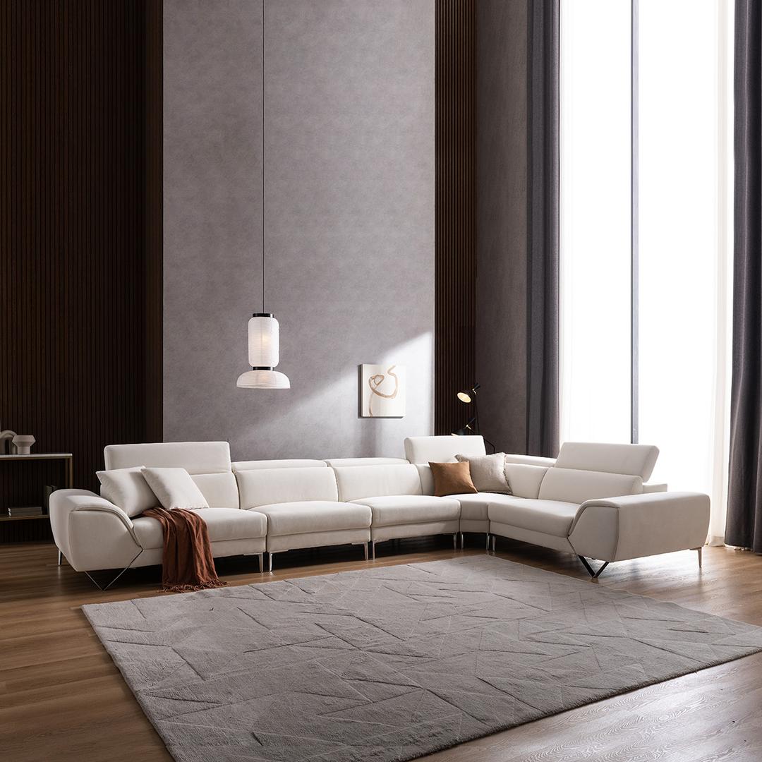 [조야패브릭] 제니스 6/8인 와이드 코너 모듈형 기능성 패브릭 소파