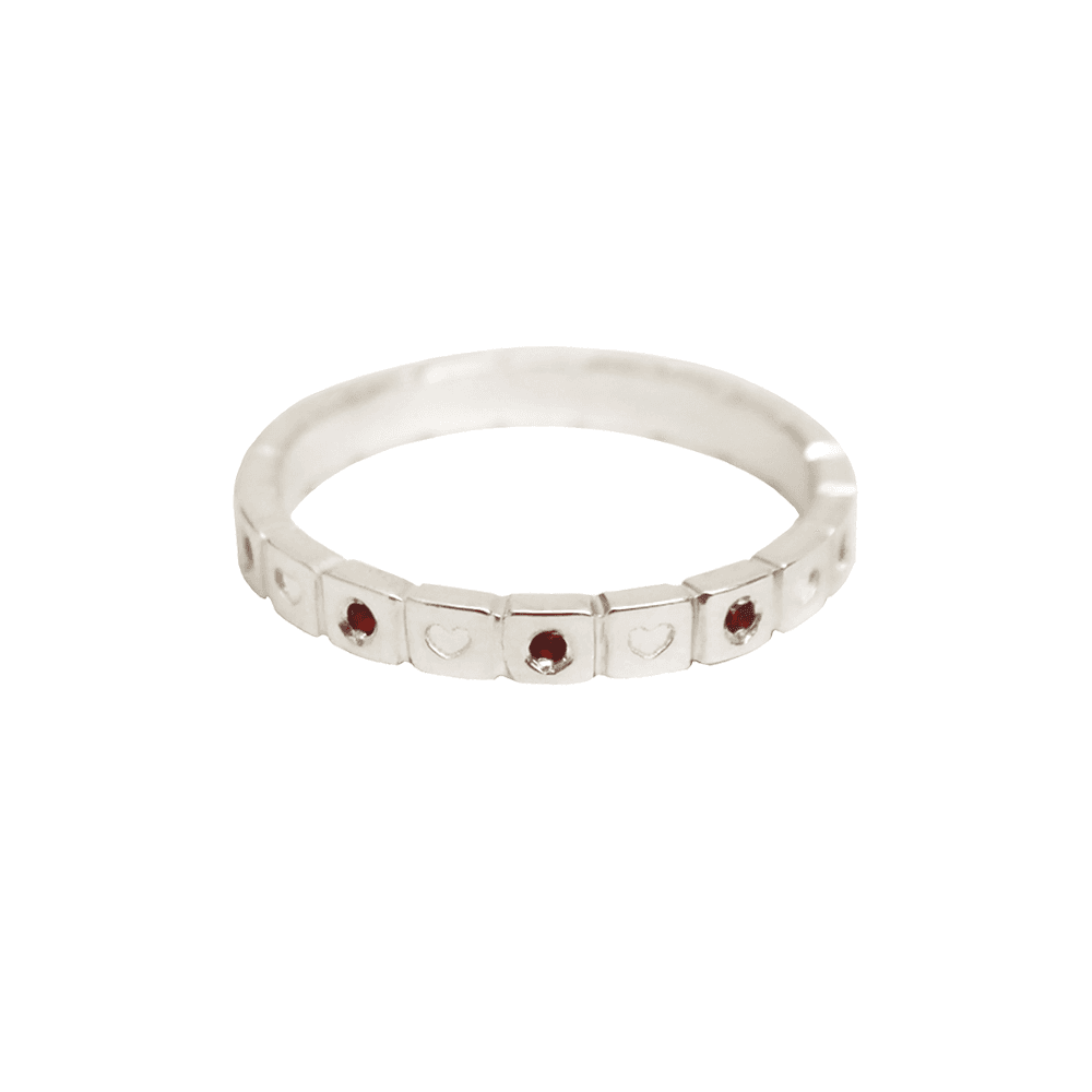 Love Ice Ring (garnet)