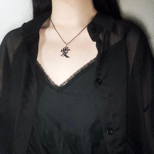 [유니크/데일리]써지컬 사랑 애愛, Love愛 Choker Necklace