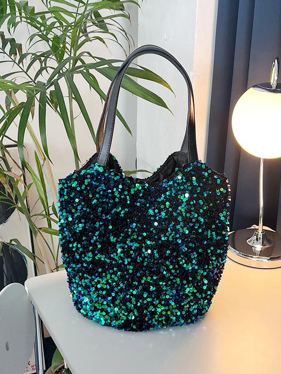 썸머 스팽글 숄더백 [5color/미니파우치 포함]