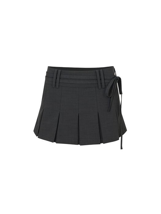 RUE PLEATS SKIRT charcoal