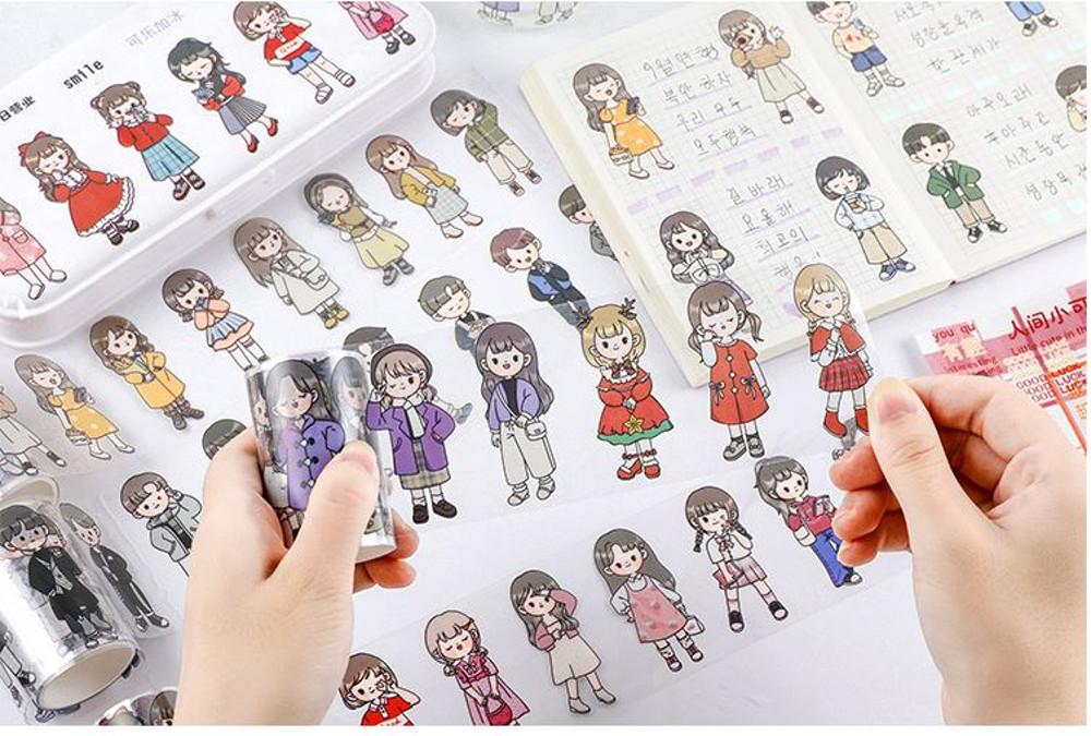 꽃을든소녀 꽃보다소년 소년 소녀 다이어리 마테 마스킹테이프