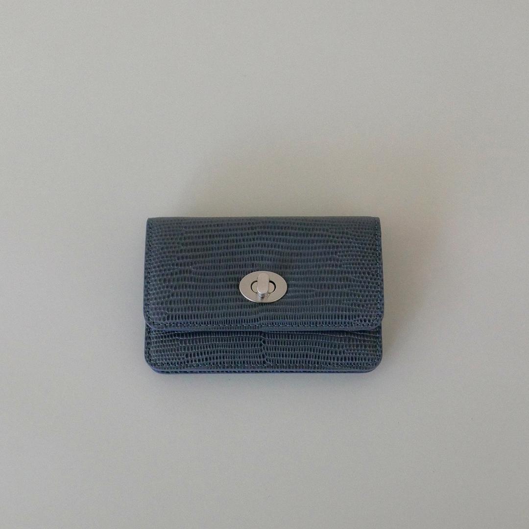 [ESSENTIAL] Classic Mini Purse (Lizard-Blue)