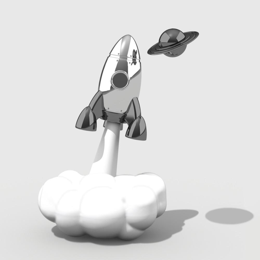 메타모포스 벨기에 키링 로켓 (Silver-실버)