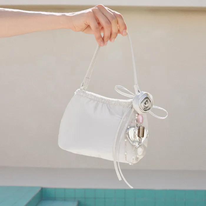 ROSE MINI TOTE BAG_SILVER