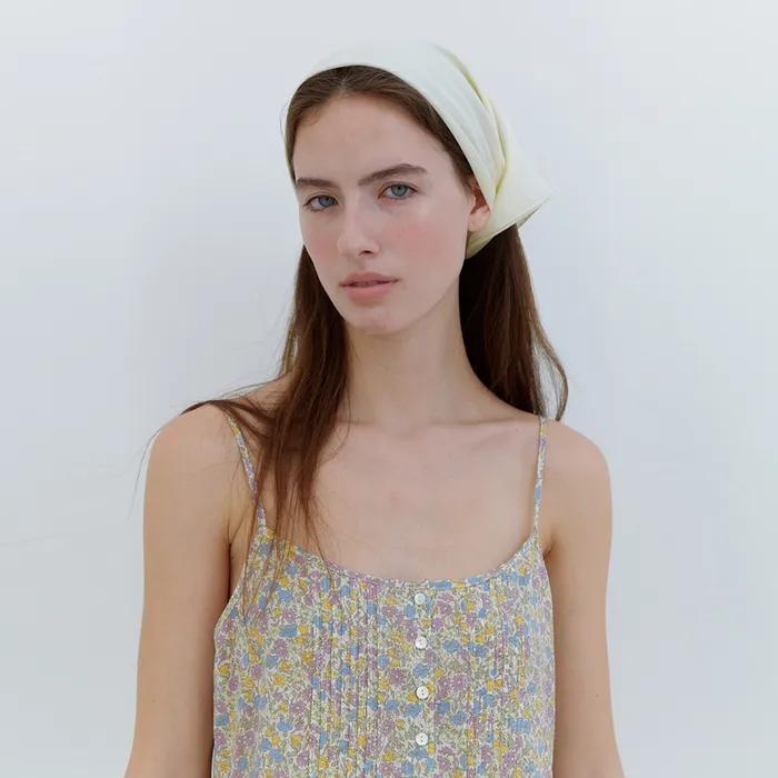 Carmen Silk Scarf in Corn Silk