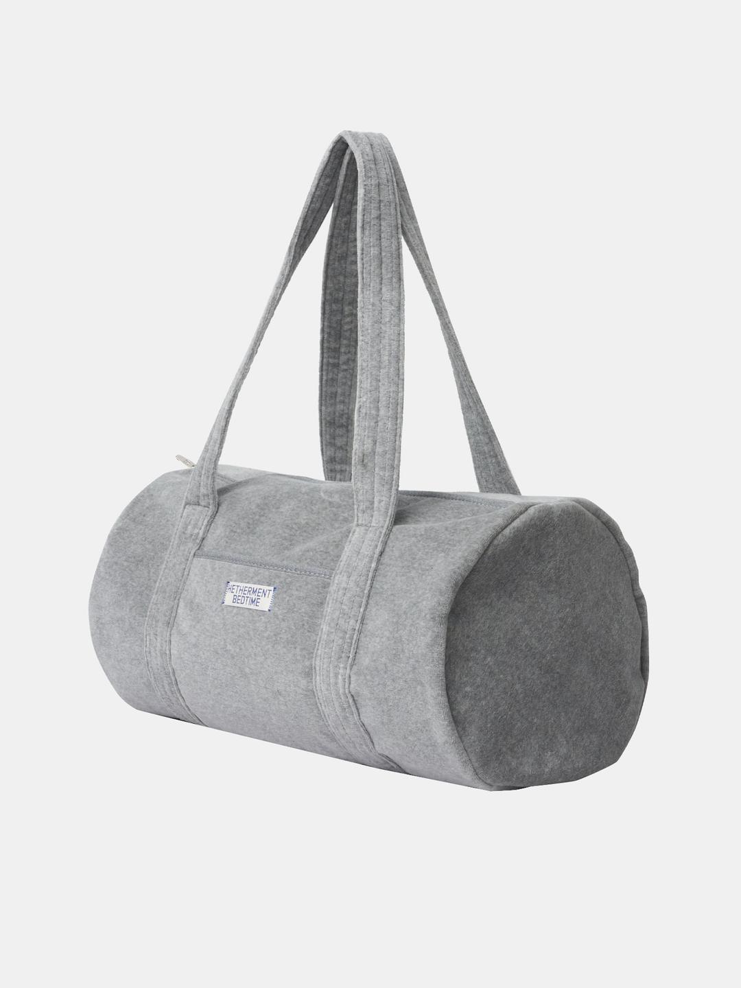 BEDTIME velour duffle bag (grey)