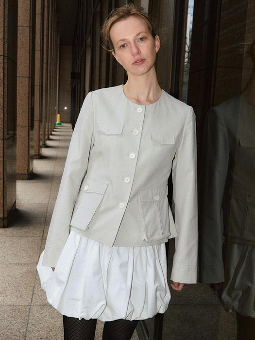HOURGLASS POCKET JACKET (LIGHT GREY)
