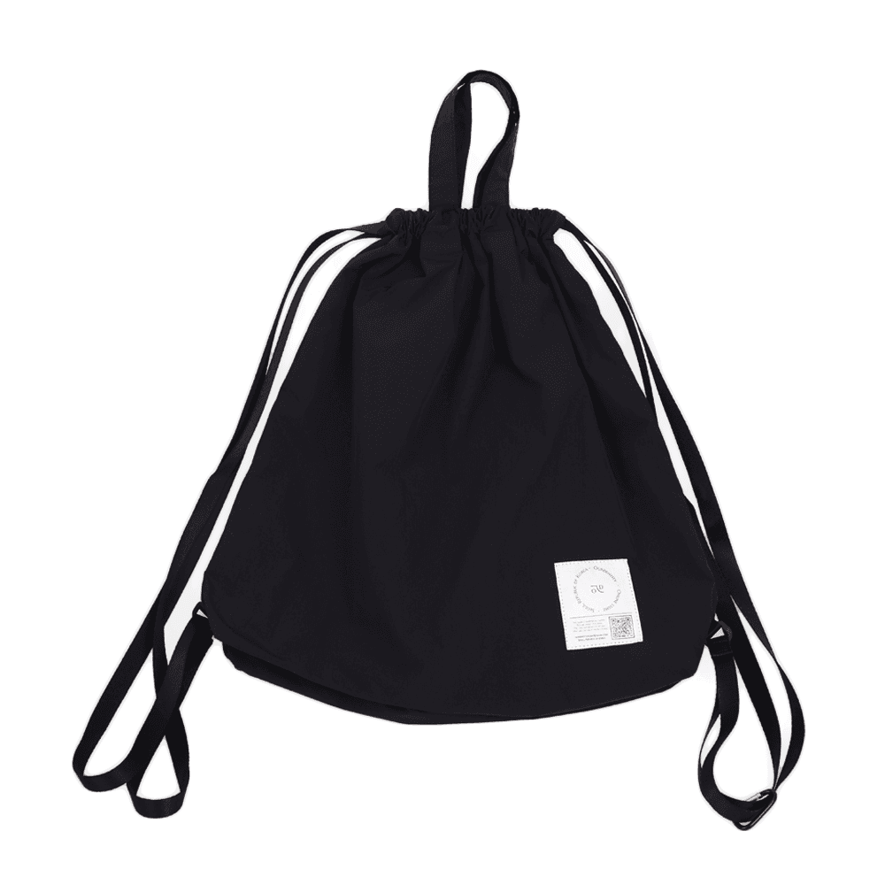 Draw string bag Black