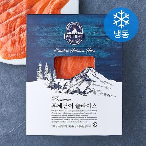 화이트베어 프리미엄 훈제 연어 슬라이스 (냉동), 200g, 1개