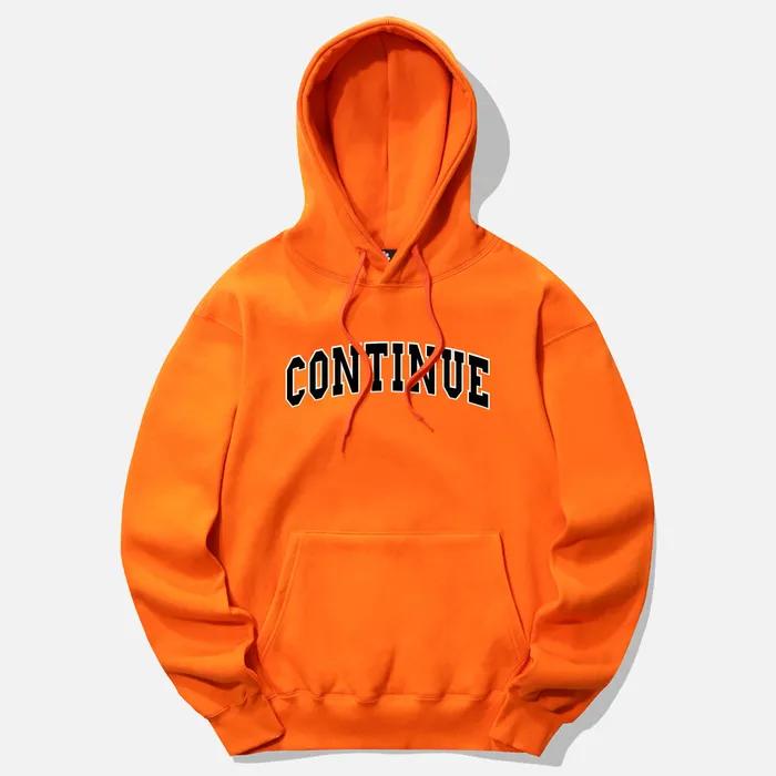 CONTINUE LOGO 후드티 - 오렌지