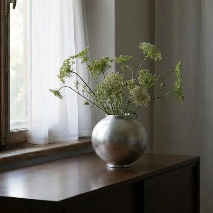 [선물포장] 은백 달항아리 18cm 핸드메이드