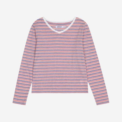REGULAR SOFT LINE V-NECK TEE (WHITE)
