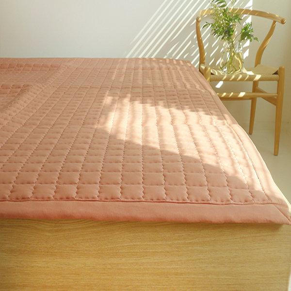 미끄럼방지패드 알러지케어 사계절 세미마이크로 워싱 피그먼트 자수-오렌지,베이지,그린 SS/Q