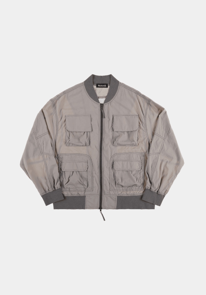 유틸리티 윈드 봄버 자켓 스톤 베이지