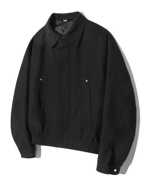 트윌 리벳 블루종 집업 자켓 (BLACK)