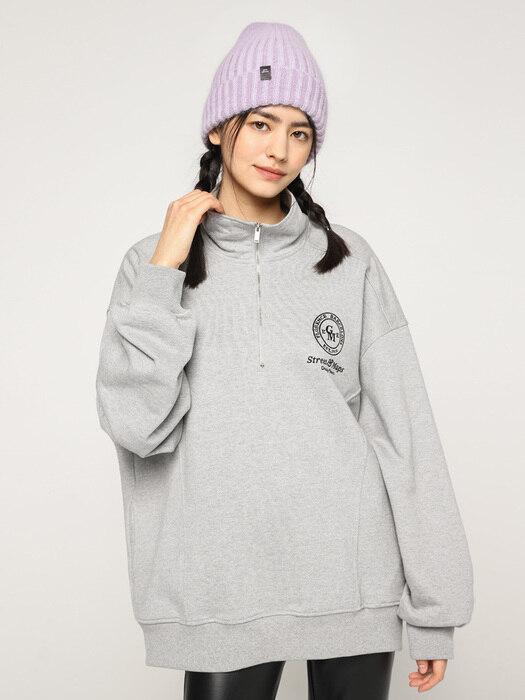 UNISEX HALF ZIP-UP TOP(GRAY)
