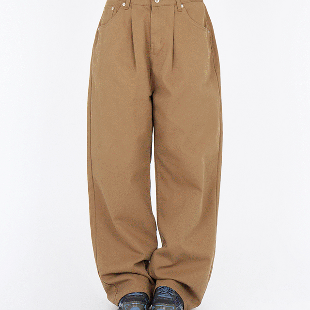 플랫 핀턱 와이드 팬츠 (2 color)