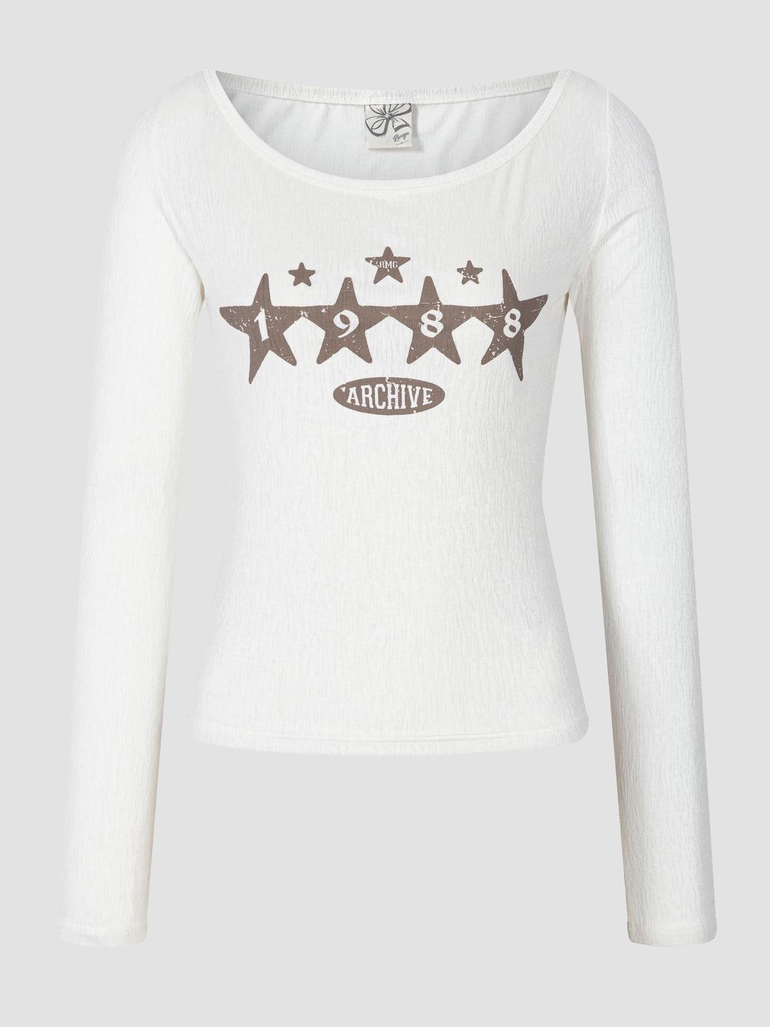 Midnight stitch Tee (ivory)