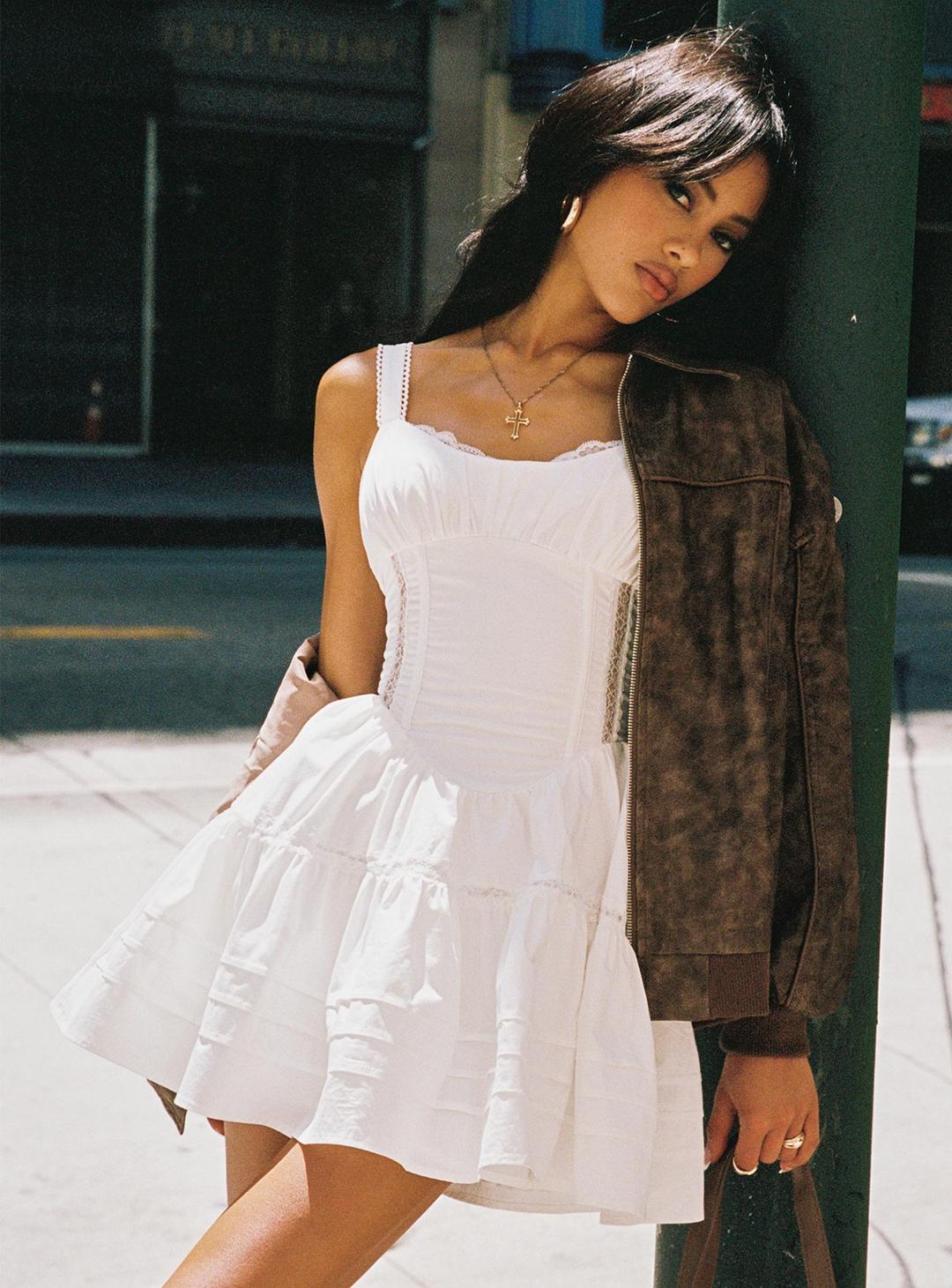Cuppa Mini Dress White - US 2 / White
