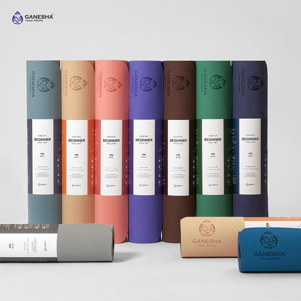 [가네샤요가프랍스] 가네샤 비기너 요가매트 베이직 TPE 6MM (캐리어 SET 선택없음)
