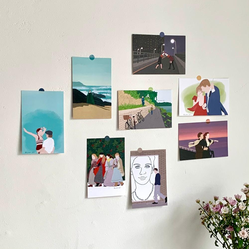 [쫑니그림] 영화 일러스트 엽서 (200 options) - 감성 인테리어 엽서