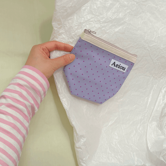 Aeiou Basic Pouch (M size) Podo Juice Dot