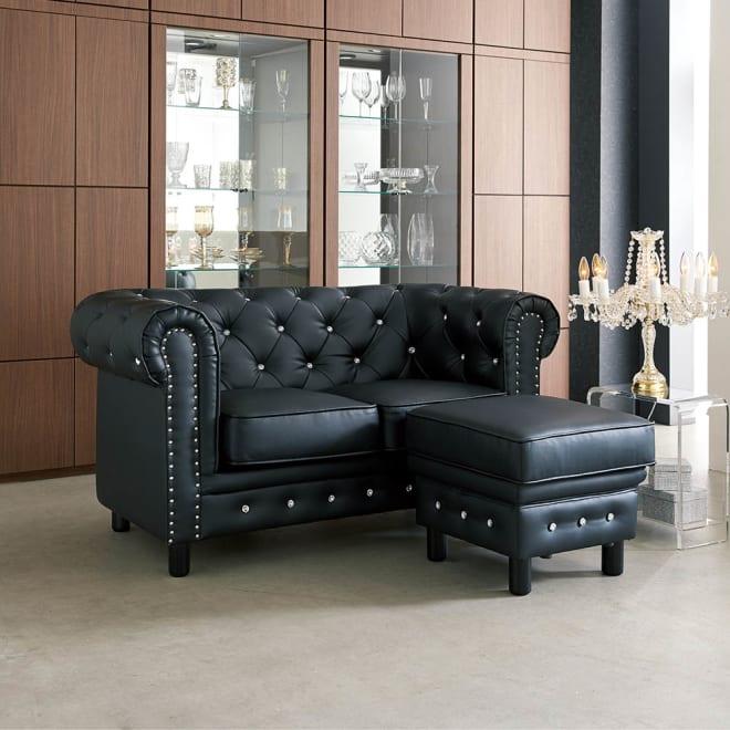 디노스 일본 비즈 부착 글래머러스 소파 소파 2인용 폭 147cm