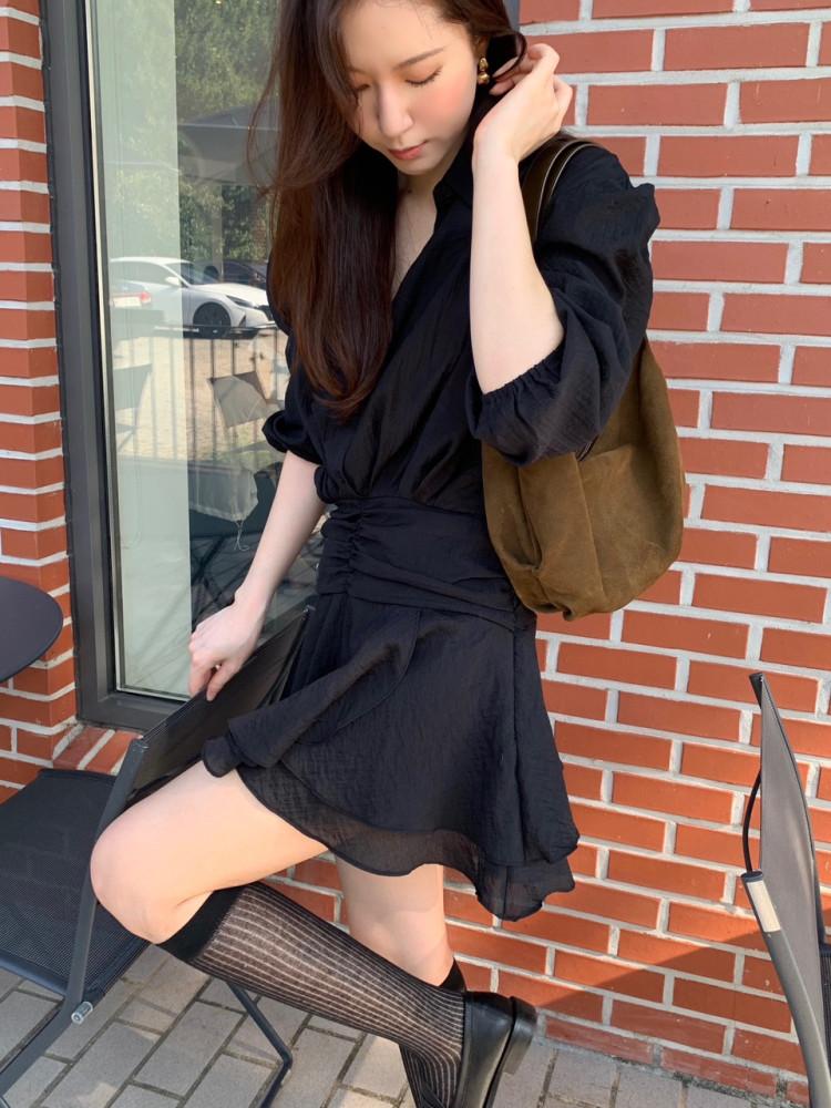 [9/11까지 5% 할인] 베라 프릴 원피스(블랙)