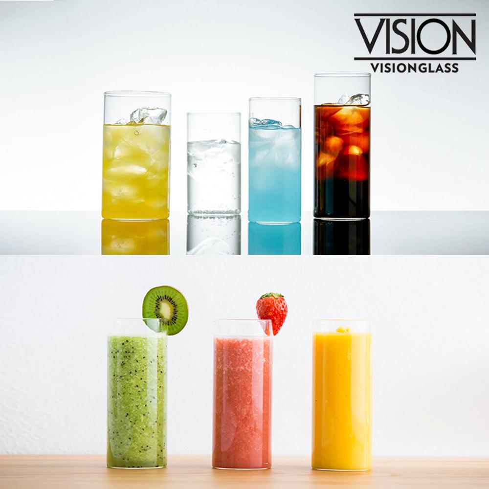 [비전글라스]가볍고 예쁜 내열 카페컵,유리컵 SS