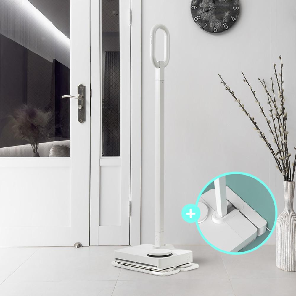 [무선 충전크래들 포함]모온 오비큠 워터 무선 물걸레청소기 스노우화이트 W00