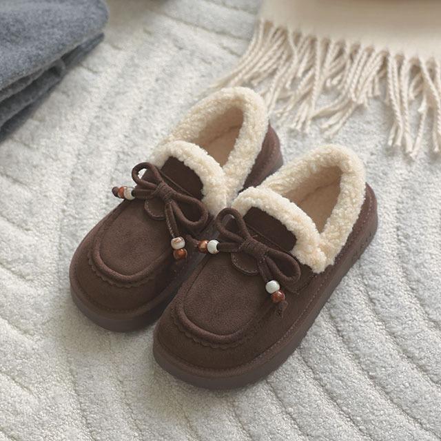 엘라딘 리본 퍼 슈즈 (3cm)