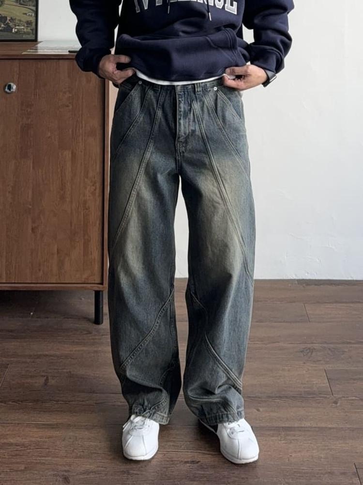 디어 와이드 데님 (3color) - 그룸 남자데님팬츠 남자와이드팬츠