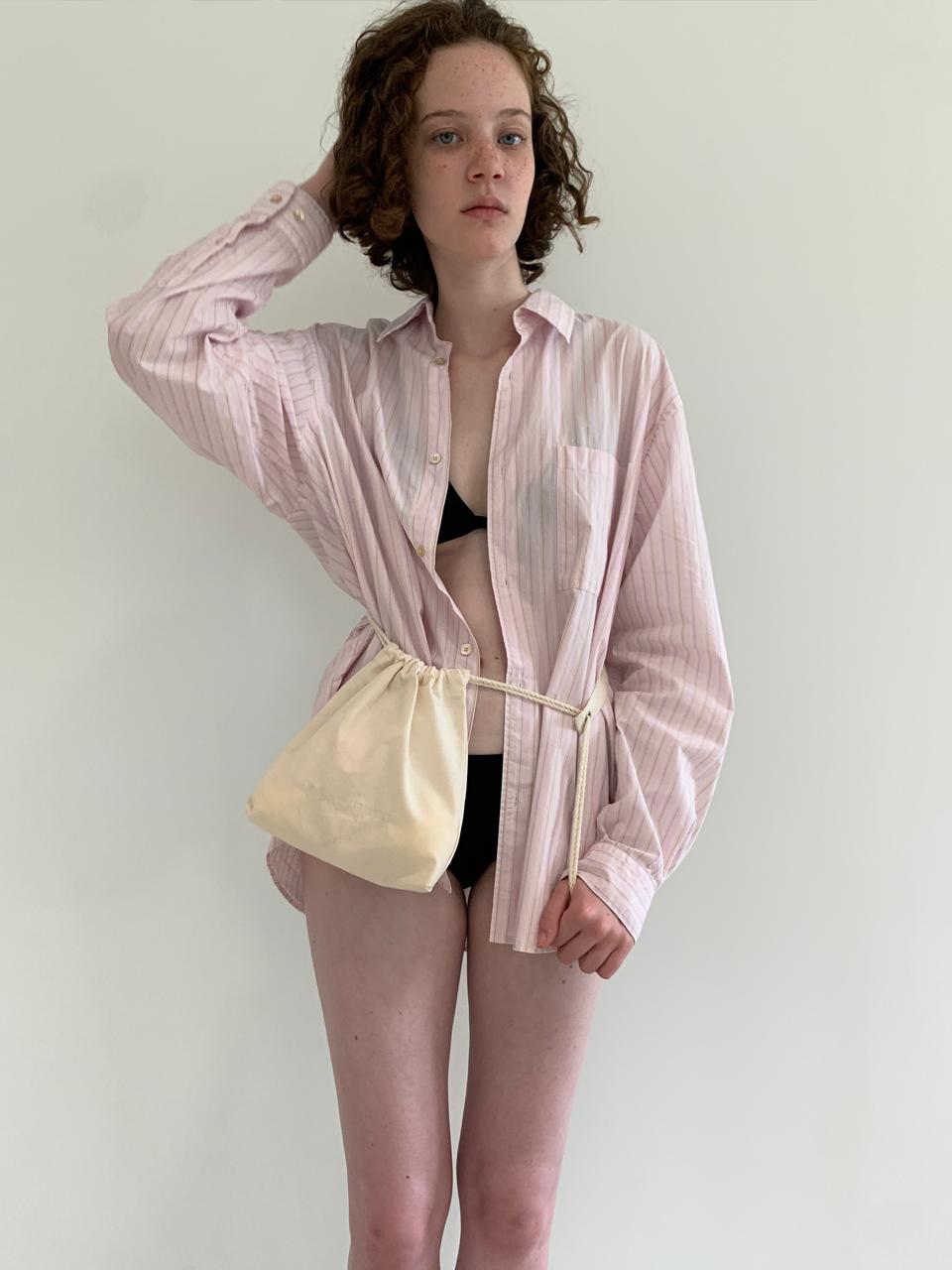 CROSS STITCH BAG ECRU SMALL