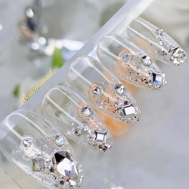 *데일리강추*정품 스와💎심플화려 크리스탈 그라 수제네일팁💎✨