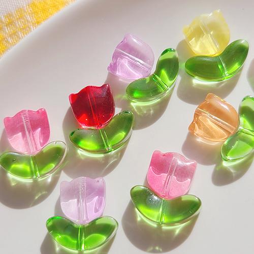 튤립 비즈(10개)+나팔꽃추가