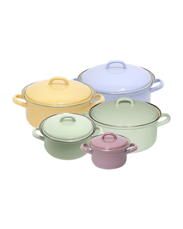 리스 번트 법랑 양수냄비 5종세트(12,16,20,22,24cm)