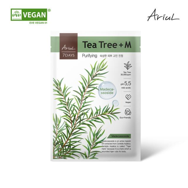 아리얼 NEW 세븐데이즈 마스크팩 티트리 M 트러블피부 진정