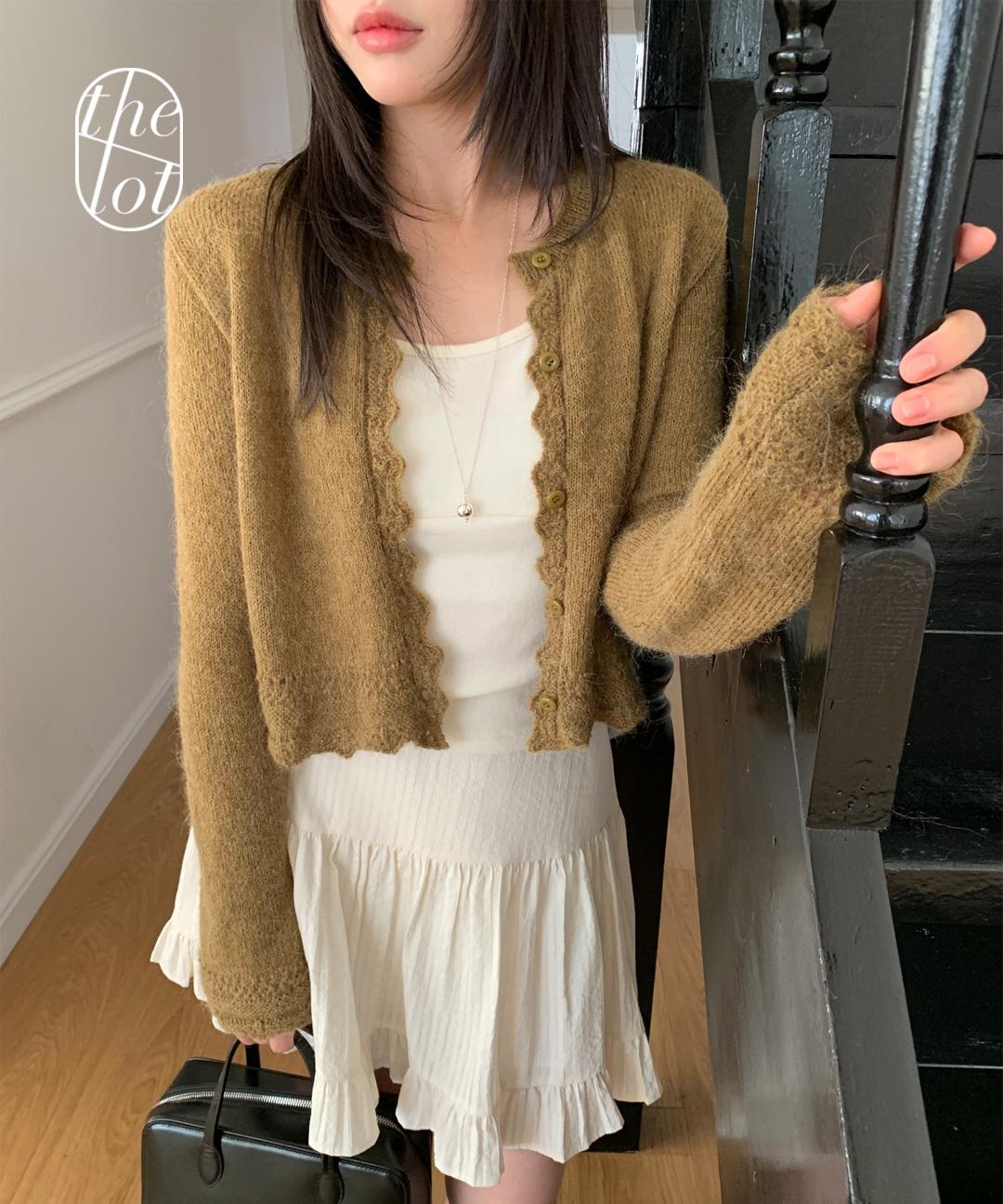 더롯 (일부당일) [단독컬러][mellounge] 멜라운지 로맨틱 알파카 가디건 (5color) 올리브/개강룩/모임룩/하객룩/데이트룩/데일리룩/일상룩/출근룩/나들이룩/간절기