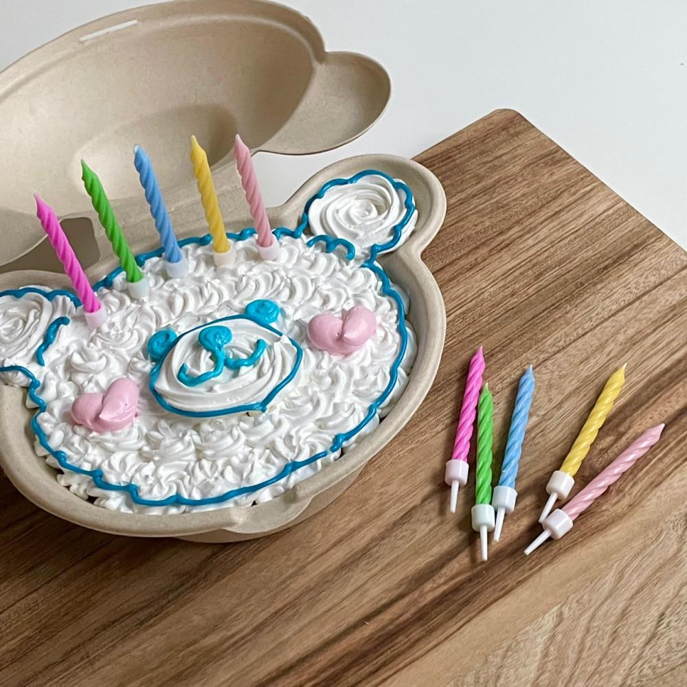 퐁마트 우윳빛깔 밀크꽈배기초 생일초 파티초