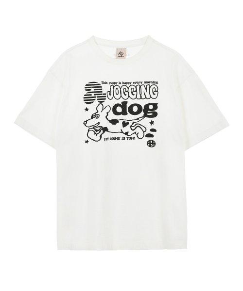 HAPPY JOGGING DOG T-SHIRT WHITE